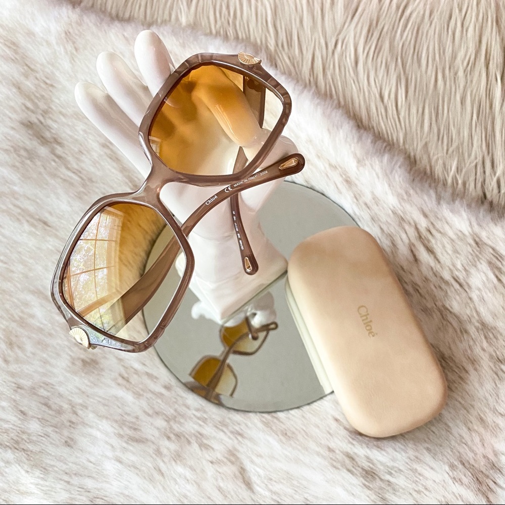 Chloe Vera Scalloped Sunglasses